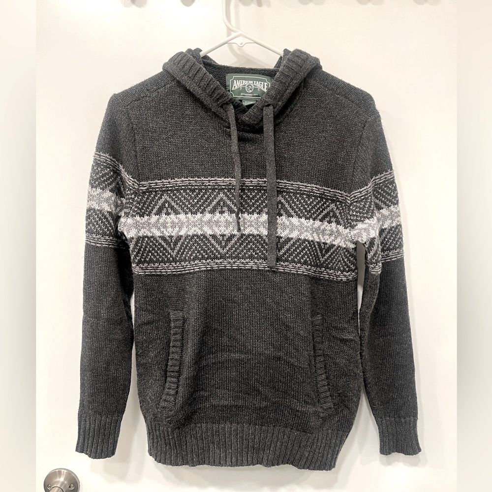 Abercrombie & Fitch Gray Patterned Men's Sweater